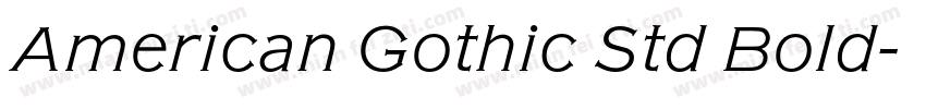 American Gothic Std Bold字体转换